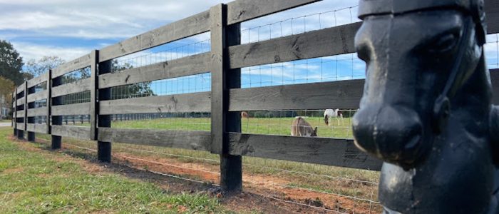 4 board black horse fence | Farm fence