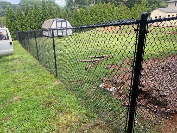 black chain fence in Mt Holly