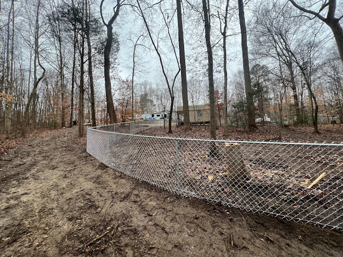 4' high galvanized chain link fence | Mt Holly fencing company.